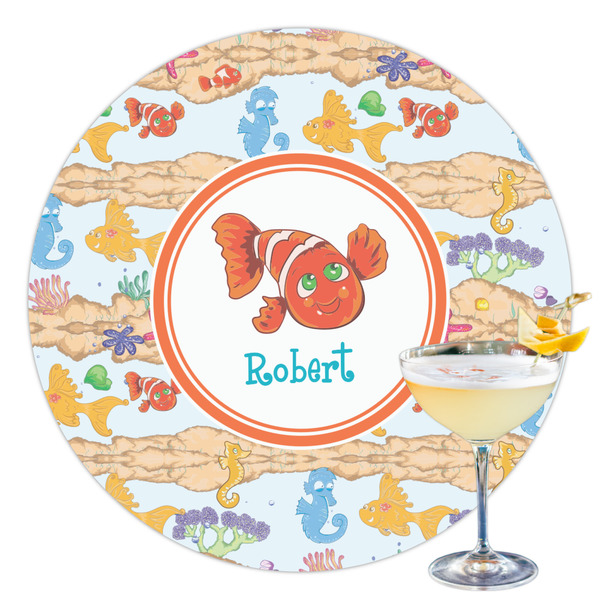 Custom Under the Sea Printed Drink Topper - 3.5" (Personalized)