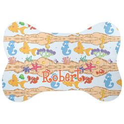 Under the Sea Bone Shaped Dog Food Mat (Large) (Personalized)