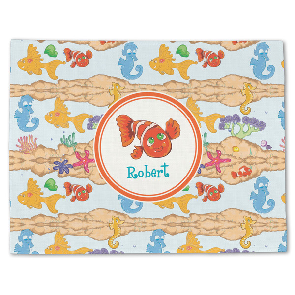 Custom Under the Sea Single-Sided Linen Placemat - Single w/ Name or Text