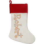 Under the Sea Red Linen Stocking (Personalized)