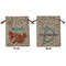 Under the Sea Medium Burlap Gift Bag - Front and Back