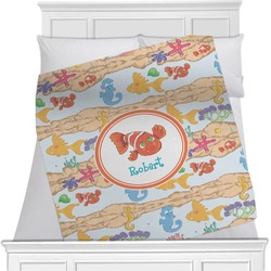 Under the Sea Minky Blanket - Twin / Full - 80"x60" - Double Sided (Personalized)