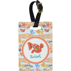Under the Sea Plastic Luggage Tag - Rectangular w/ Name or Text
