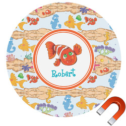 Under the Sea Round Car Magnet - 6" (Personalized)