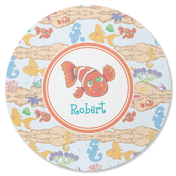 Custom Under the Sea Round Rubber Backed Coaster (Personalized)