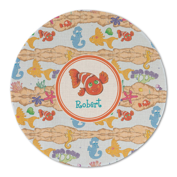 Custom Under the Sea Round Linen Placemat - Single Sided (Personalized)