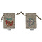 Under the Sea Small Burlap Gift Bag - Front and Back