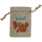 Under the Sea Small Burlap Gift Bag - Front (Personalized)