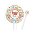 Under the Sea White Plastic 5.5" Stir Stick - Round - Closeup