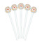 Under the Sea White Plastic 7" Stir Stick - Round - Fan View