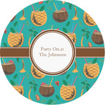 Coconut Drinks Multipurpose Round Labels - 1" (Personalized)