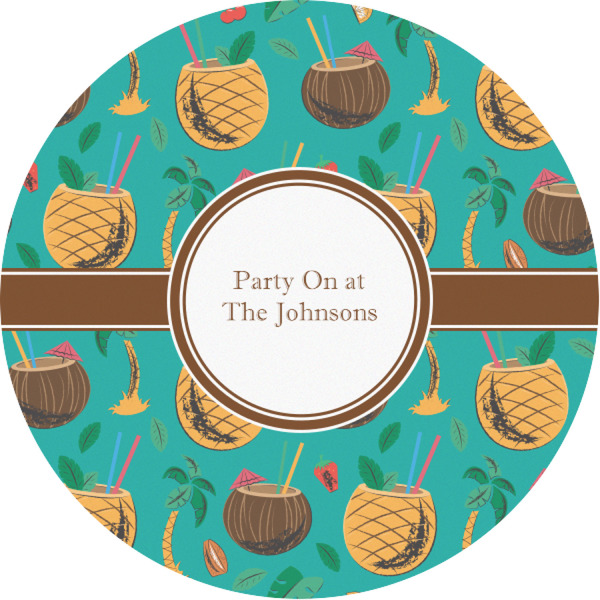 Custom Coconut Drinks Multipurpose Round Labels - 1" (Personalized)