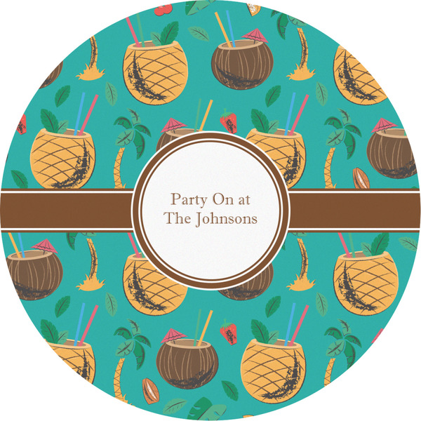 Custom Coconut Drinks Multipurpose Round Labels - 2" (Personalized)