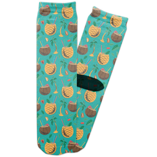 Custom Coconut Drinks Adult Crew Socks