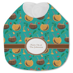 Coconut Drinks Jersey Knit Baby Bib w/ Name or Text