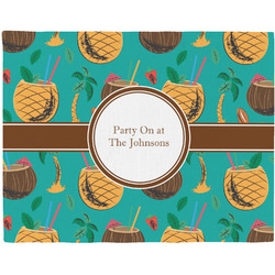 Coconut Drinks Woven Fabric Placemat - Twill w/ Name or Text