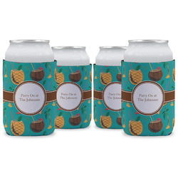 Coconut Drinks Can Cooler (12 oz) - Set of 4 w/ Name or Text