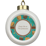 Coconut Drinks Ceramic Ball Ornament (Personalized)