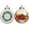 Coconut Drinks Ceramic Christmas Ornament - Poinsettias (APPROVAL)