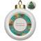 Coconut Drinks Ceramic Christmas Ornament - Xmas Tree (Front View)