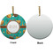 Coconut Drinks Ceramic Flat Ornament - Circle Front & Back (APPROVAL)