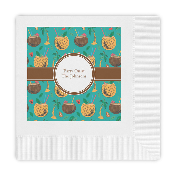 Custom Coconut Drinks Embossed Decorative Napkins (Personalized)