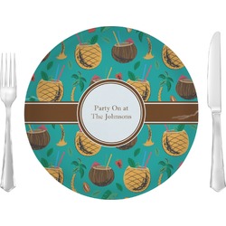 Coconut Drinks Glass Lunch / Dinner Plate 10" (Personalized)