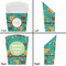 Coconut Drinks French Fry Favor Box - Front & Back View