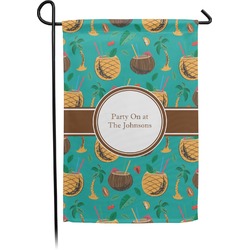 Coconut Drinks Small Garden Flag - Double Sided w/ Name or Text