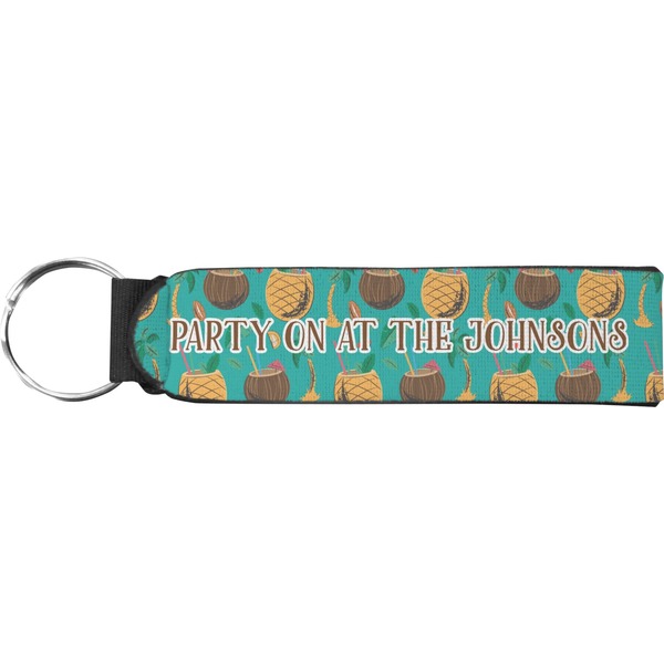 Custom Coconut Drinks Neoprene Keychain Fob (Personalized)