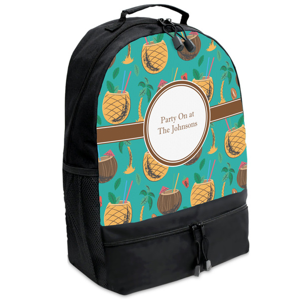 Custom Coconut Drinks Backpacks - Black (Personalized)