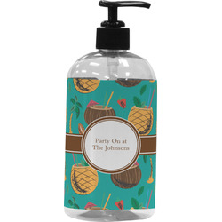 Coconut Drinks Plastic Soap / Lotion Dispenser (16 oz - Large - Black) (Personalized)