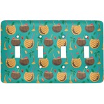 Coconut Drinks Light Switch Cover (4 Toggle Plate)