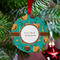 Coconut Drinks Metal Ball Ornament - Lifestyle