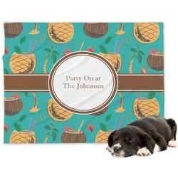 Coconut Drinks Dog Blanket - Large (Personalized)