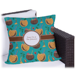 Coconut Drinks Outdoor Pillow - 16" (Personalized)