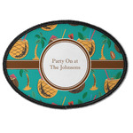 Coconut Drinks Iron On Oval Patch w/ Name or Text