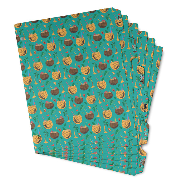 Custom Coconut Drinks Binder Tab Divider - Set of 6 (Personalized)