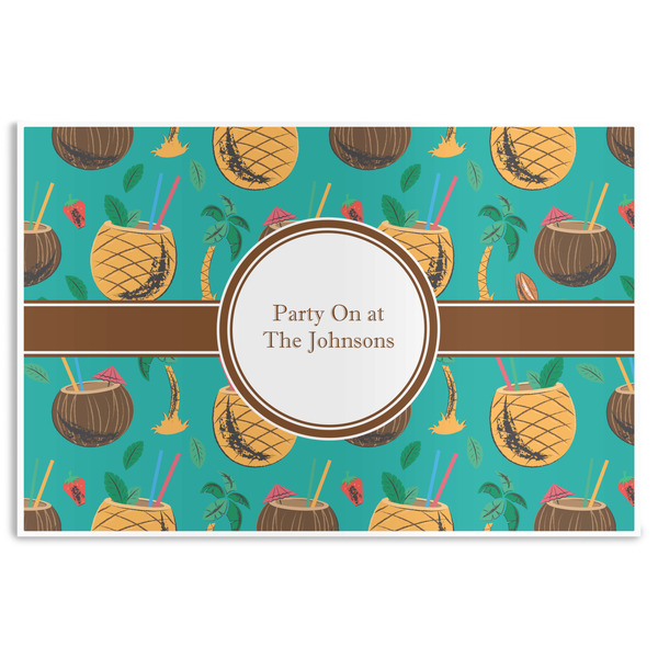 Custom Coconut Drinks Disposable Paper Placemats (Personalized)