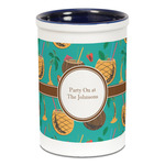 Coconut Drinks Ceramic Pencil Holders - Blue