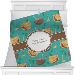 Coconut Drinks Minky Blanket - Twin / Full - 80"x60" - Single Sided (Personalized)