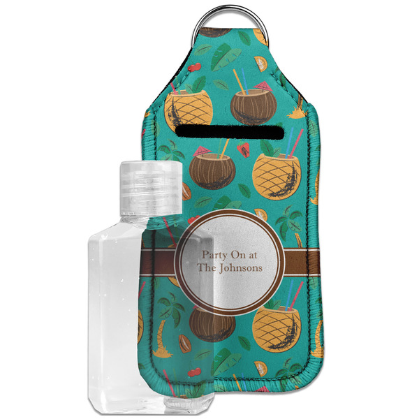 Custom Coconut Drinks Hand Sanitizer & Keychain Holder - Large (Personalized)