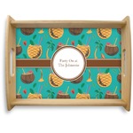 Coconut Drinks Natural Wooden Tray - Large (Personalized)