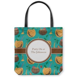 Coconut Drinks Canvas Tote Bag - Large - 18"x18" (Personalized)