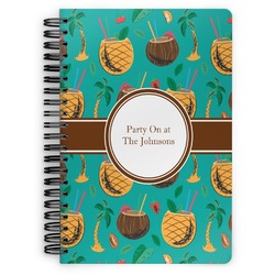 Coconut Drinks Spiral Notebook - 7x10 w/ Name or Text