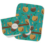 Coconut Drinks Burp Cloths - Fleece - Set of 2 w/ Name or Text