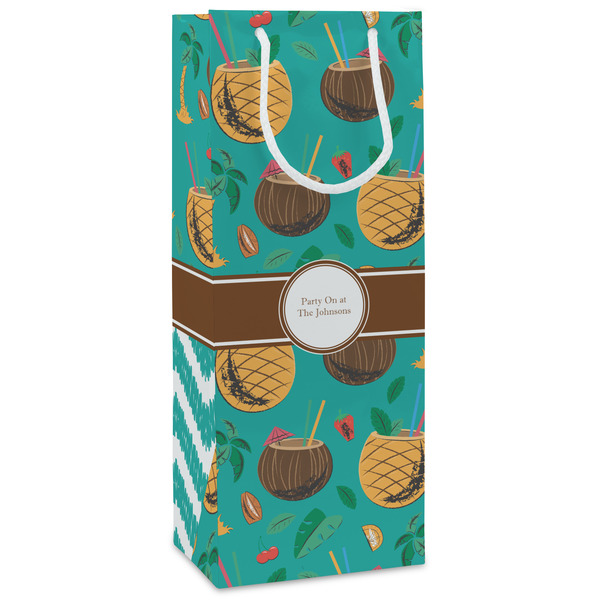 Custom Coconut Drinks Wine Gift Bags - Matte (Personalized)