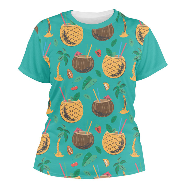 Custom Coconut Drinks Women's Crew T-Shirt - Large