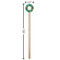 Coconut Drinks Wooden 7.5" Stir Stick - Round - Dimensions