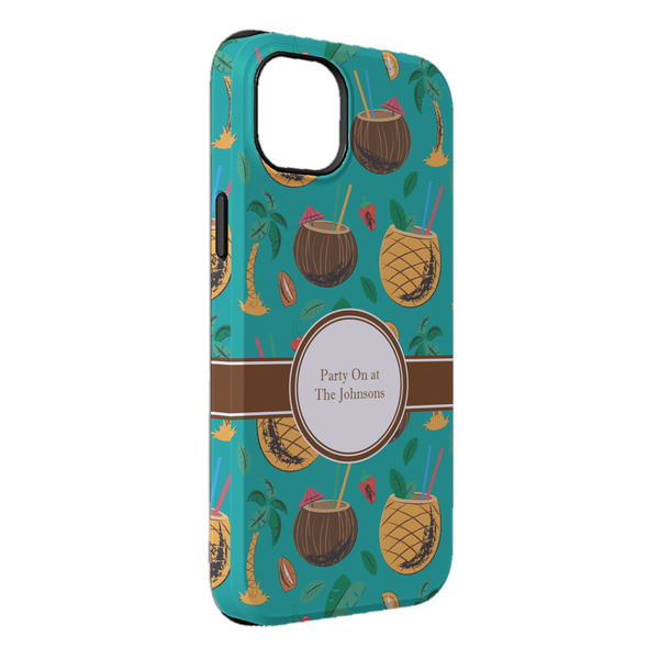 Custom Coconut Drinks iPhone Case - Rubber Lined - iPhone 14 Plus (Personalized)